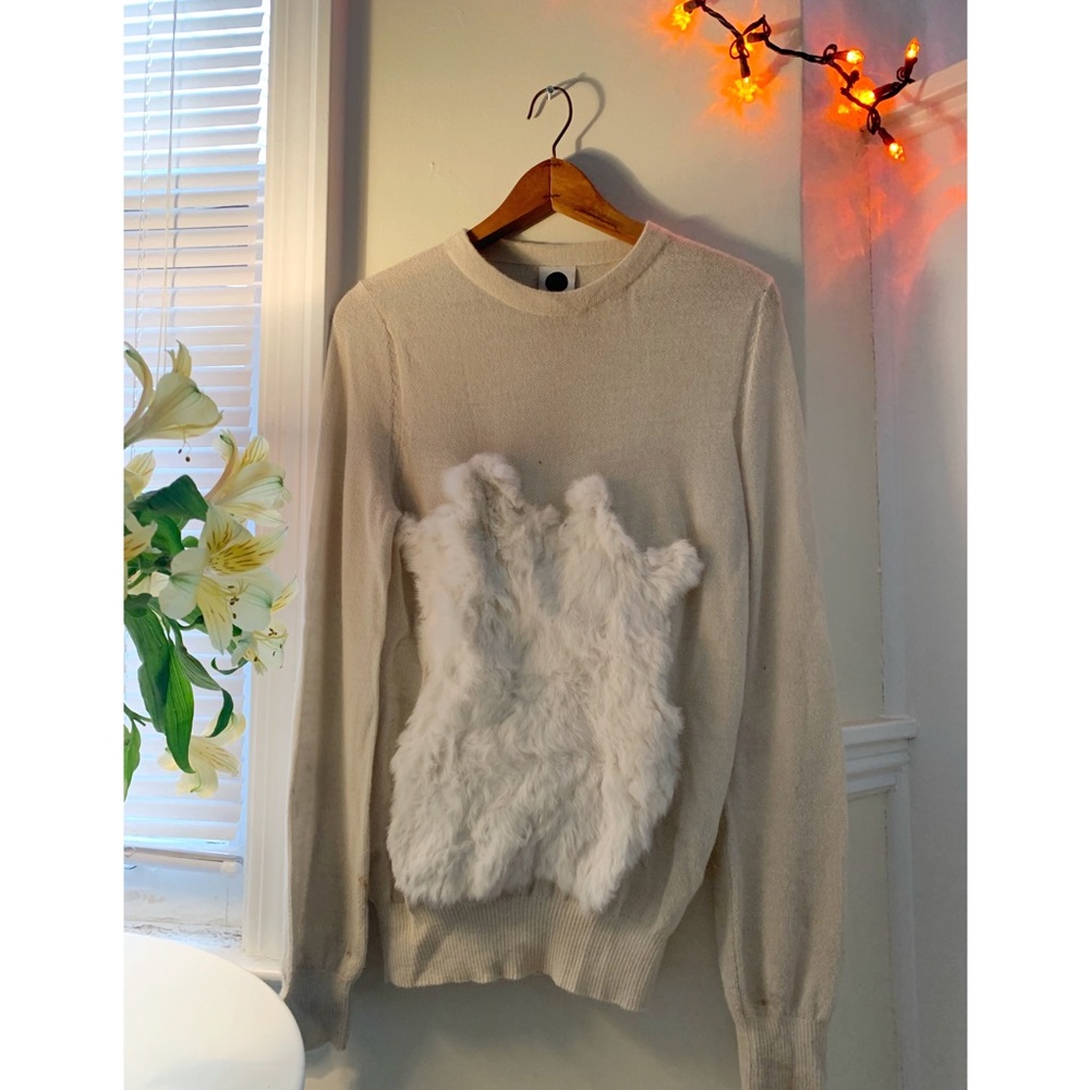 Assembly New York fur detail sweater